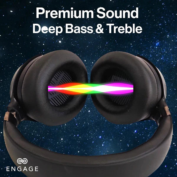Engage Over-Ear Wireless Hybrid ANC Headphones – Dual Drivers, 70H Playtime, Transparency Mode