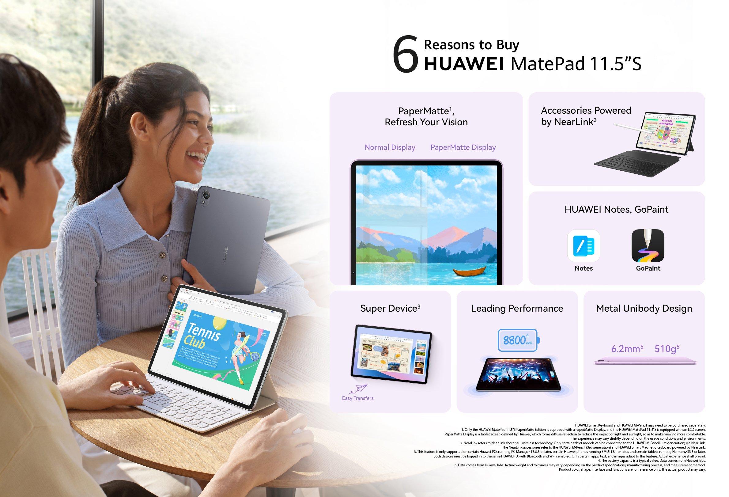 هواوي ميت باد إس، 11.5 بوصة، 256جيجابايت، 8 جيجا رام، إصدار بيبر ميت