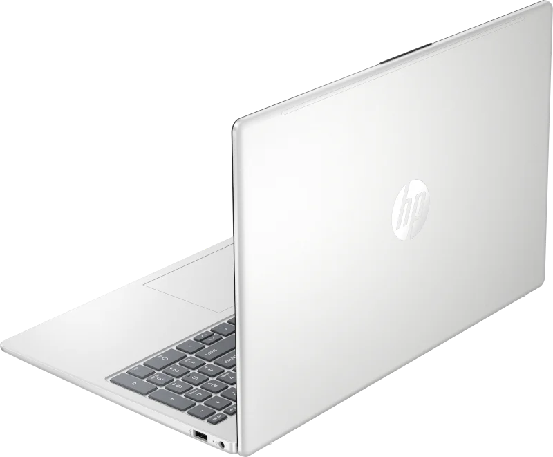 HP 15-fd2022ne 15.6" FHD AI Laptop – Intel Core Ultra 7 255U, 8GB DDR5-5600 RAM, 512GB NVMe M.2 SSD, DOS, English/Arabic Keyboard, Natural Silver, 1-Year Warranty