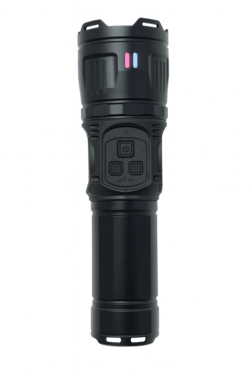 Multifunctional LED Emergency Flashlight with Built-in Bluetooth Speaker, 2000LM Bright Torch, 5400mAh Rechargeable Battery & Waterproof Design