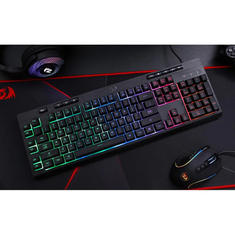 Redragon K512, Shiva RGB Backlit Membrane Wired Gaming Keyboard with Multimedia Keys