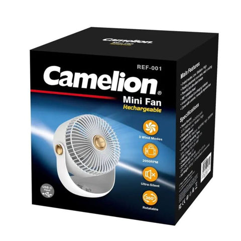 Camelion 2400mAh Rechargeable Portable Mini Fan