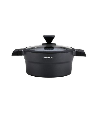 دايو قدر جرانيت بغطاء  مقاس  24  -DCC 2400-BL