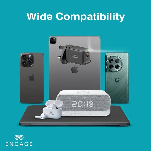 Engage, Dual Port Power Adapter (48W) with Interchangeable UK/EU Plug