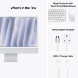 Apple iMac - 24" Standard Glass / M4 / 10-Core CPU / 10-Core GPU / 16 Core Neural Engine / 16GB RAM / 512GB SSD / Arb/Eng / Silver / 1YW