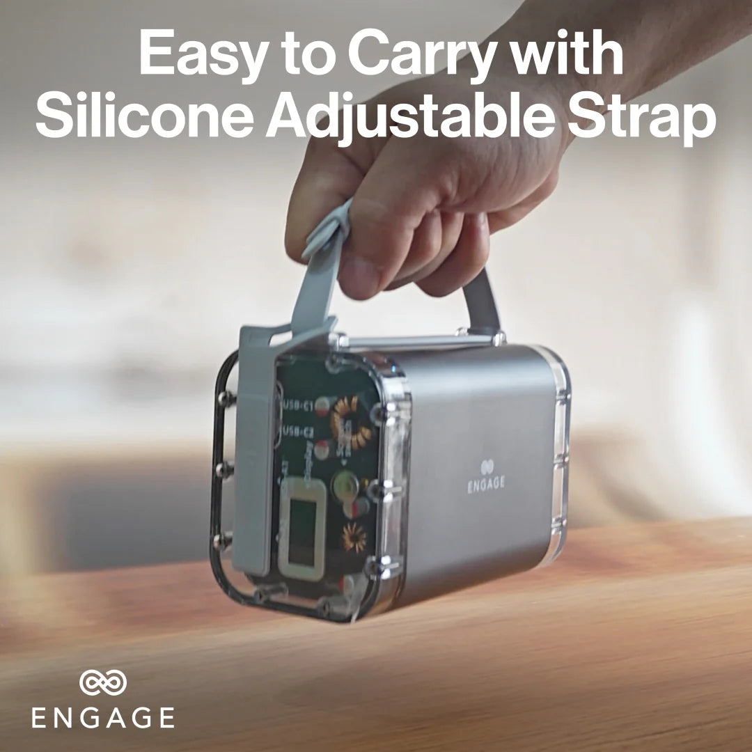 إنجايج، محطة طاقة صغيرة – 40000 مللي أمبير، 154 واط ساعة، USB-C بقدرة 100 واط PD، شحن سريع متعدد المنافذ