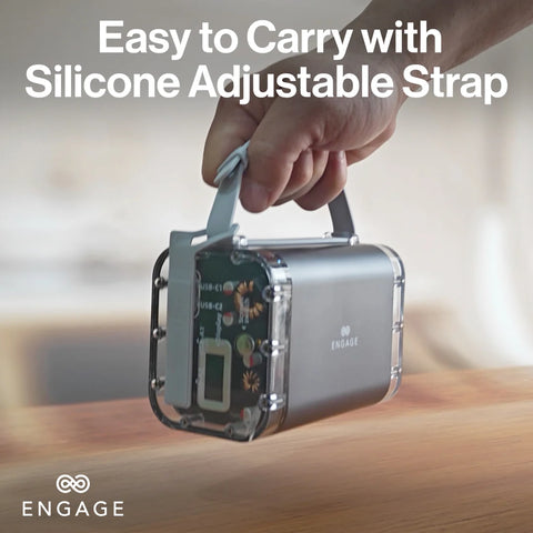 إنجايج، محطة طاقة صغيرة – 40000 مللي أمبير، 154 واط ساعة، USB-C بقدرة 100 واط PD، شحن سريع متعدد المنافذ