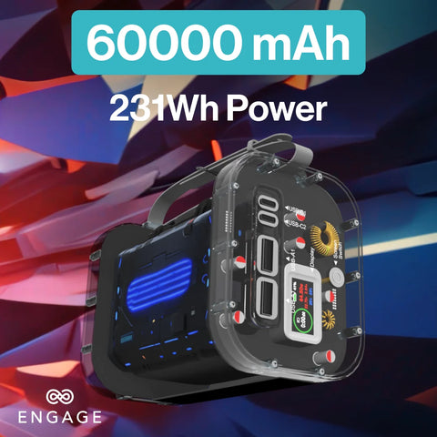 Engage Mini Power Station - 60000mAh, 231Wh, 140W PD USB-C, Multi-Port Fast Charging