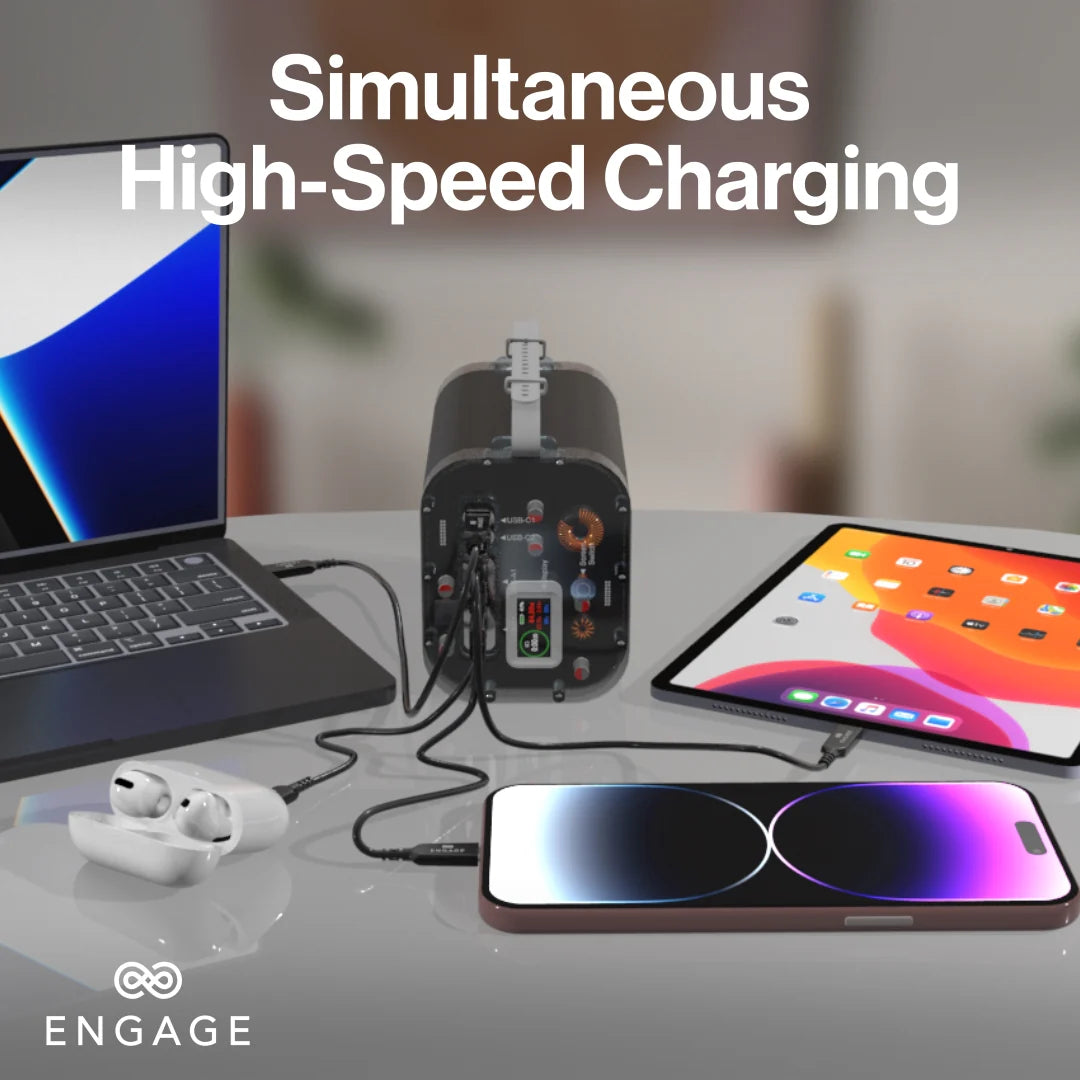 Engage Mini Power Station - 60000mAh, 231Wh, 140W PD USB-C, Multi-Port Fast Charging