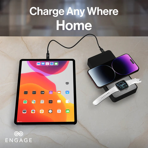 Engage, Power Bank (25000 mAh) – Dual Wireless Charging, 3 USB-C, 1 USB-A
