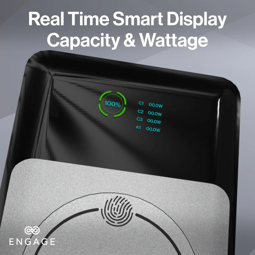 Engage, Power Bank (25000 mAh) – Dual Wireless Charging, 3 USB-C, 1 USB-A