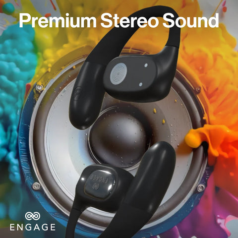 Engage Open-Ear Wireless Earbuds with Display Charging Case – Bluetooth 5.4, ENC Noise Cancelling, IPX5