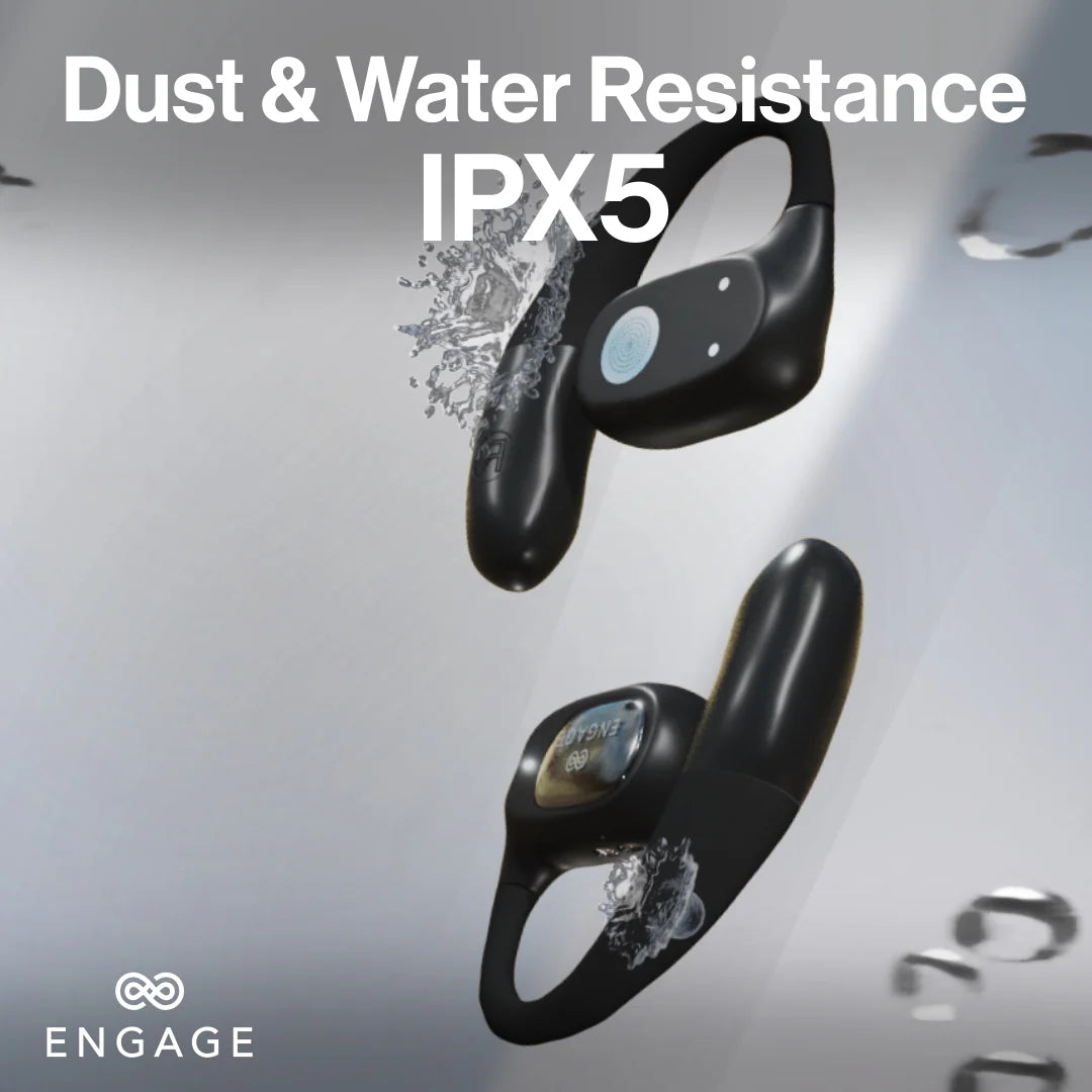Engage Open-Ear Wireless Earbuds with Display Charging Case – Bluetooth 5.4, ENC Noise Cancelling, IPX5