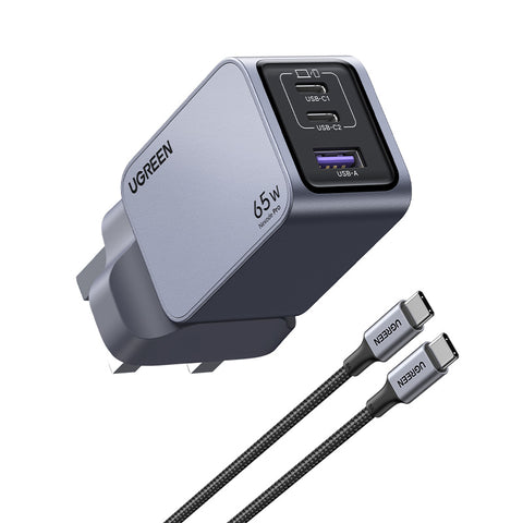 UGREEN Nexode Pro 65W 3-Port GaN Fast Charger UK 25872