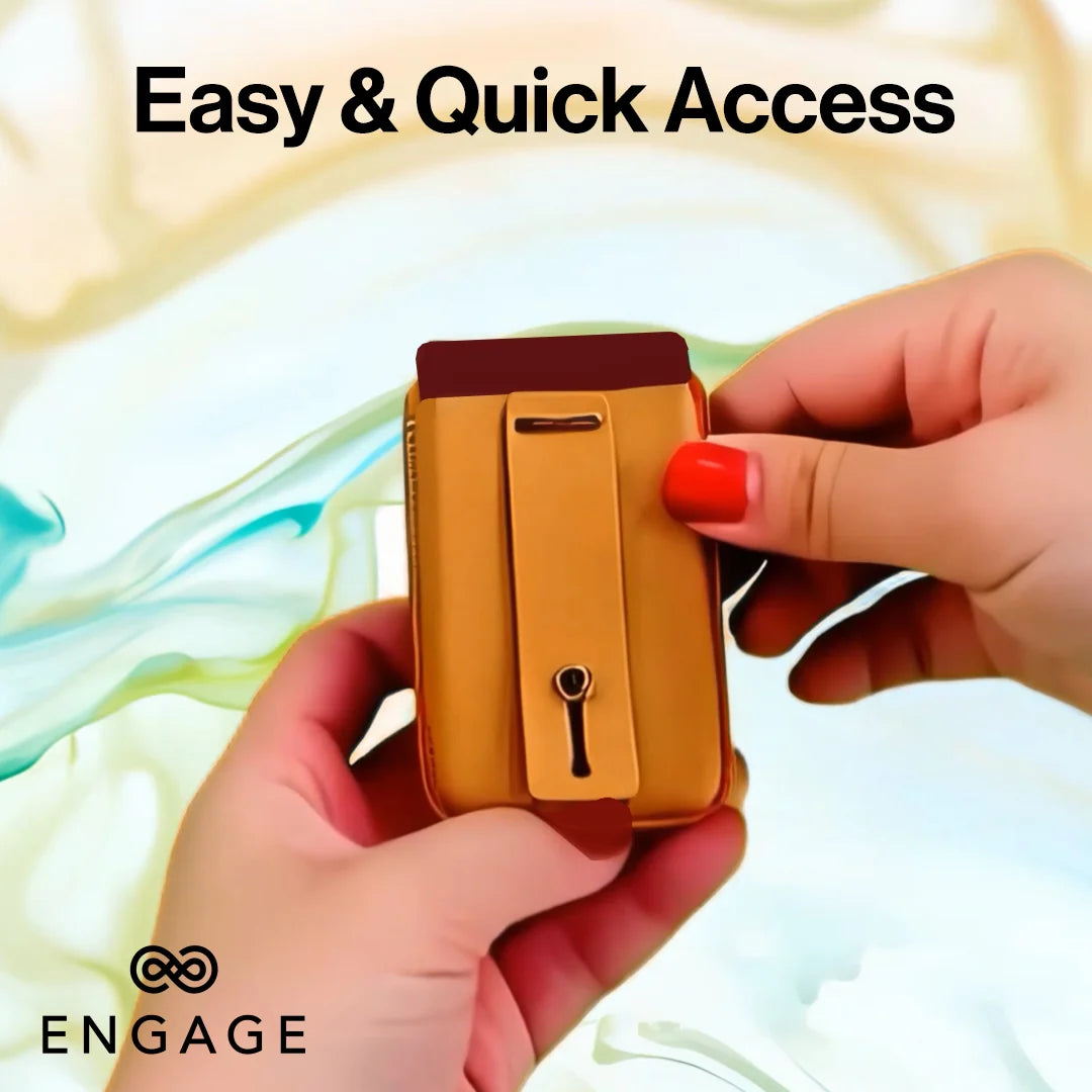 Engage, MagSafe Wallet with Finger Grip Holder