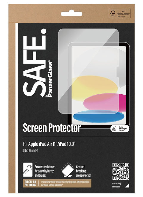 PanzerGlass® SAFE95858, Screen Protector iPad Air 11'' (2024) | iPad 10.9'' | Ultra-Wide Fit