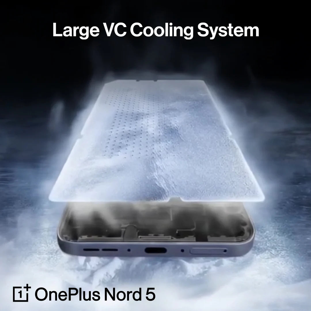 OnePlus Nord 5 5G – 6.83-inch 144Hz Swift AMOLED, 12GB RAM, 512GB Storage, Snapdragon 8s Gen 3, 80W Fast Charging