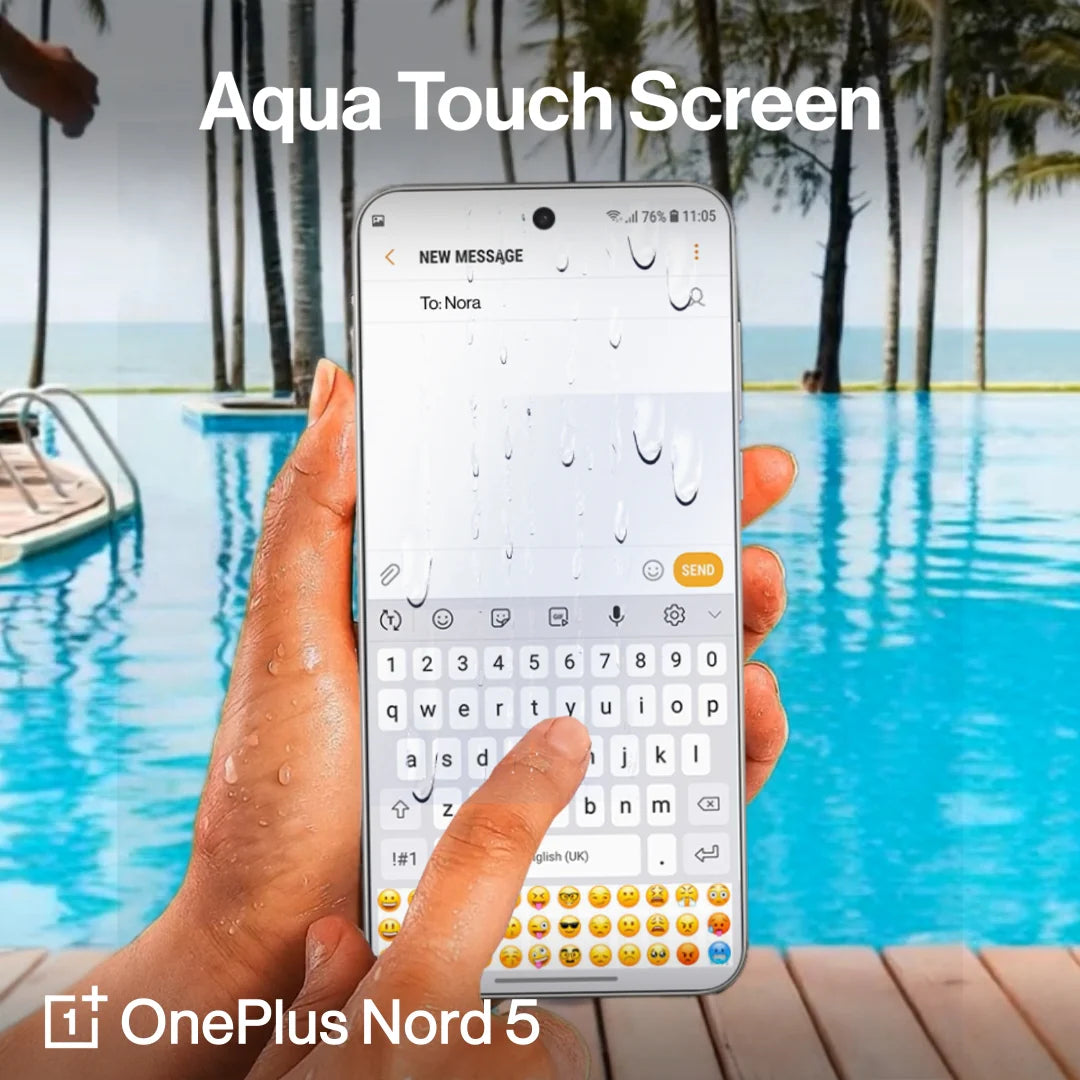 OnePlus Nord 5 5G – 6.83-inch 144Hz Swift AMOLED, 12GB RAM, 512GB Storage, Snapdragon 8s Gen 3, 80W Fast Charging