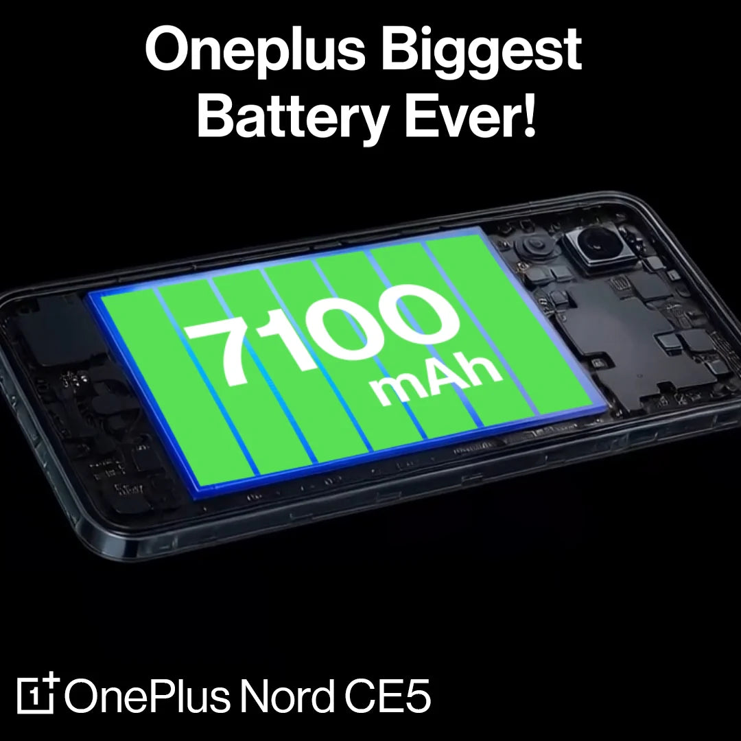 OnePlus Nord CE5 5G – 6.77-inch 120Hz AMOLED Display, 8GB RAM, 256GB Storage, Dimensity 8350, 80W Fast Charging