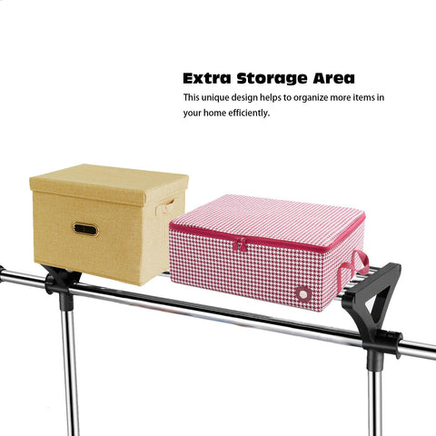 Cloth Rack with Top Shelves