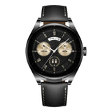 Huawei Watch Buds, Stainless Steel Body, Leather Strap - Black