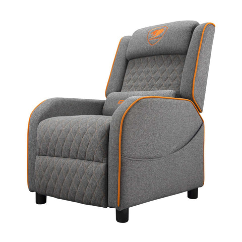 Cougar Sofa Ranger One Grav HeadRest And Lumbar Pillow Side Storage Pocket - Grey/Orange