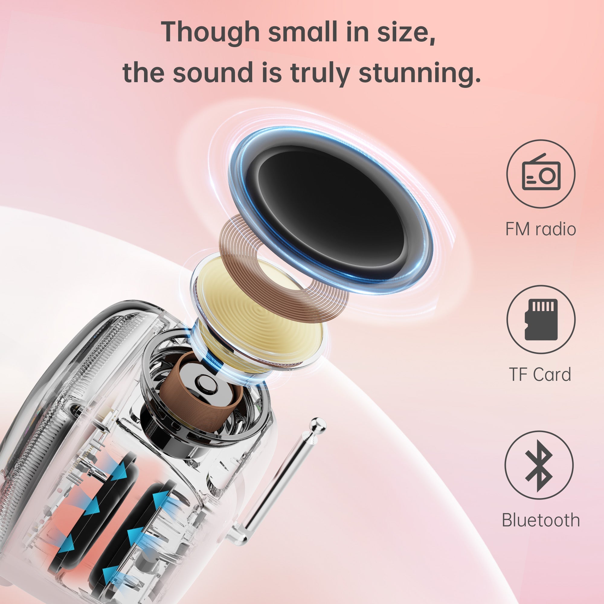 Divoom Tiivoo-2 Photo Album & Lyrics Bluetooth Mini Speaker