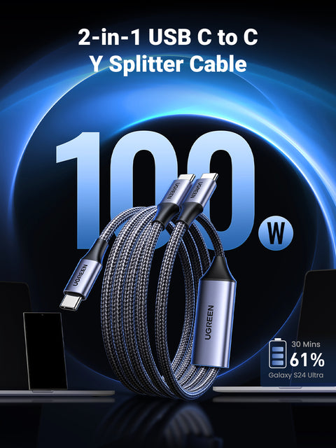 UGREEN 35087, 2-in-1 Universal PD Fast Charging Cable 100W max