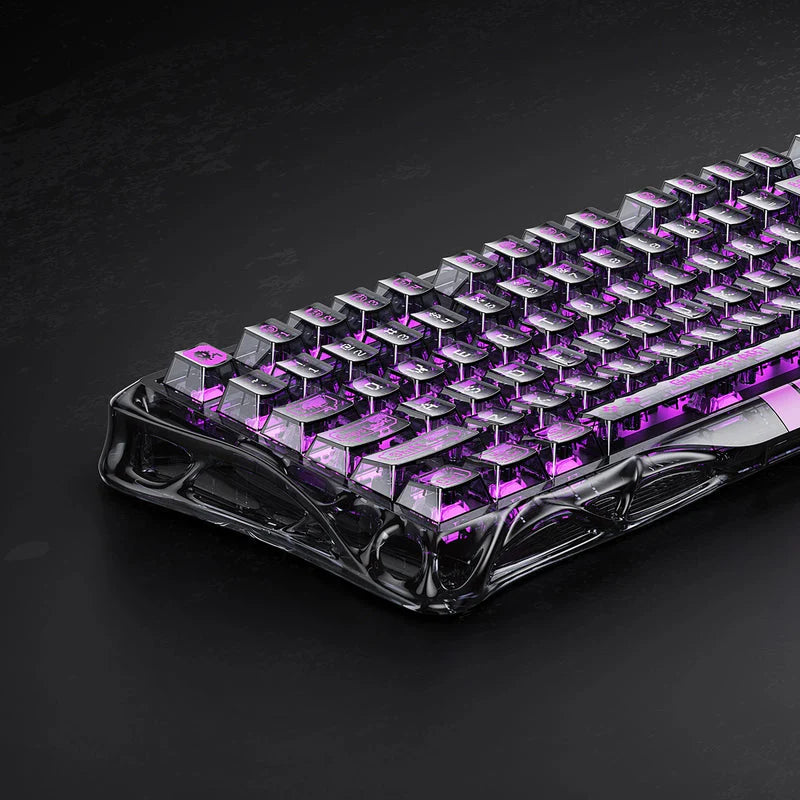 GravStar Mercury V75 Lite 75% Hall Effect Magnetic Switch Gaming Keyboard - Transparent Black