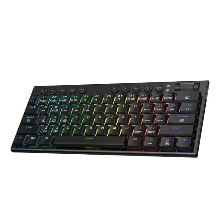ريدراجون K632، نوكتيس برو RGB بمفاتيح حمراء، لوحة مفاتيح ألعاب لاسلكية - أسود