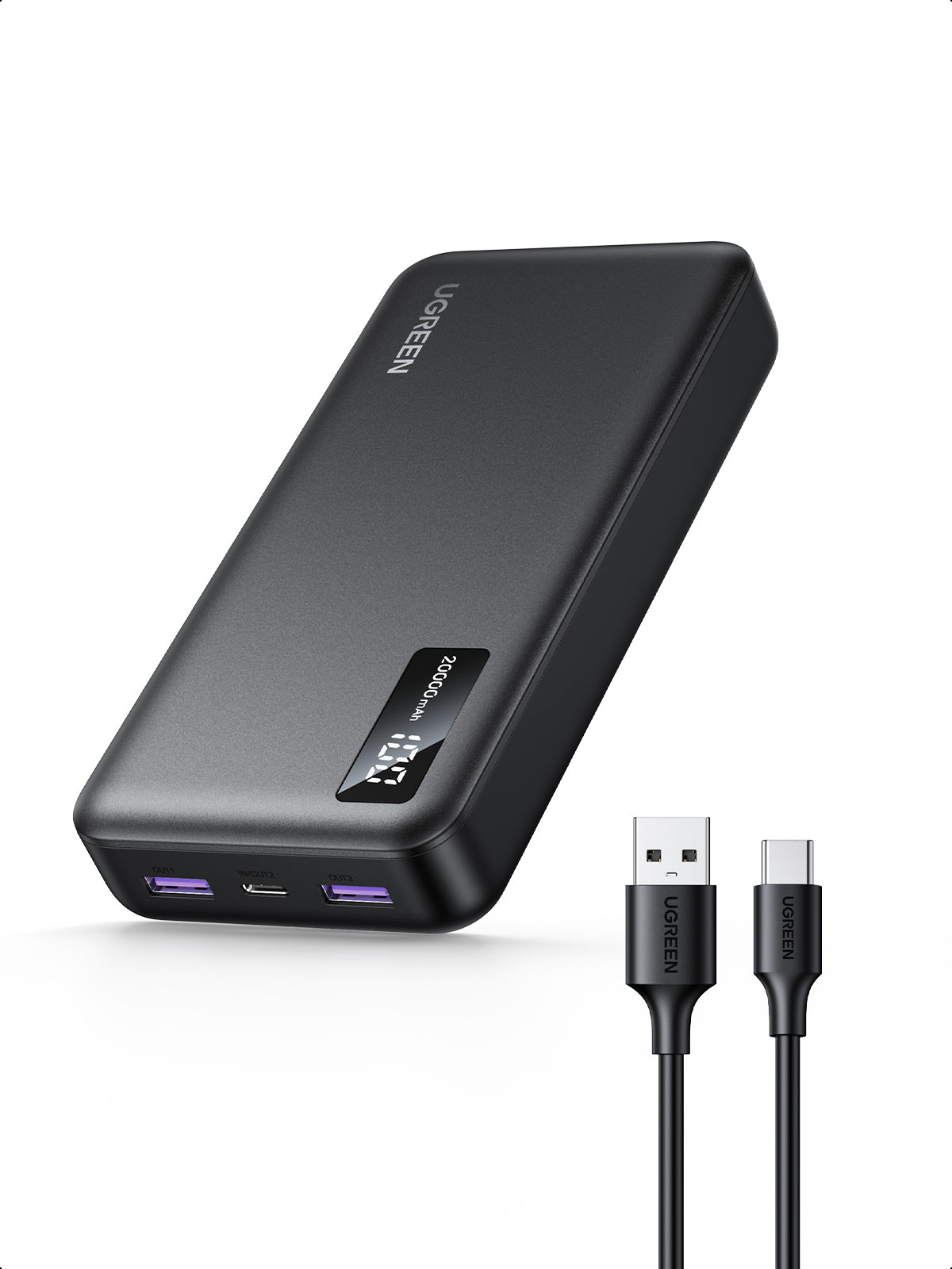 بنك طاقة يوجرين 20000 مللي أمبير مع موصل USB-C مدمج