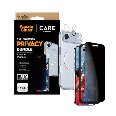 Care by x PanzerGlassCare 3-in-1 Flagship Privacy Bundle iPhone 17, 17 Air, 17 Pro, 17 Pro Max
