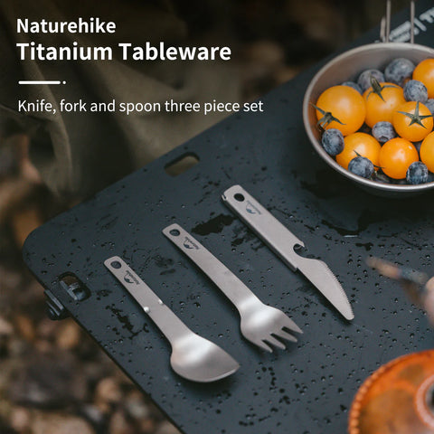 Naturehike Titanium Cutlery Set - (Fork,Spoon , Knife and Bottle Opener)