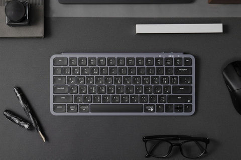 Keychron, B1 Pro Ultra-Slim Wireless 75% ZMK Custom Keyboard for Windows & Mac, English/Arabic - Space Grey