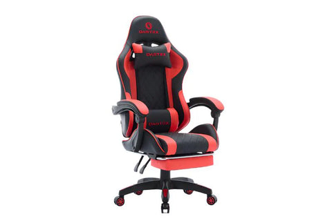 Oartex Model LD034 PVC Gaming Chair With Footrest - Red & Black