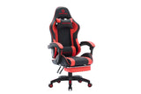 Oartex Model LD034 PVC Gaming Chair With Footrest - Red & Black