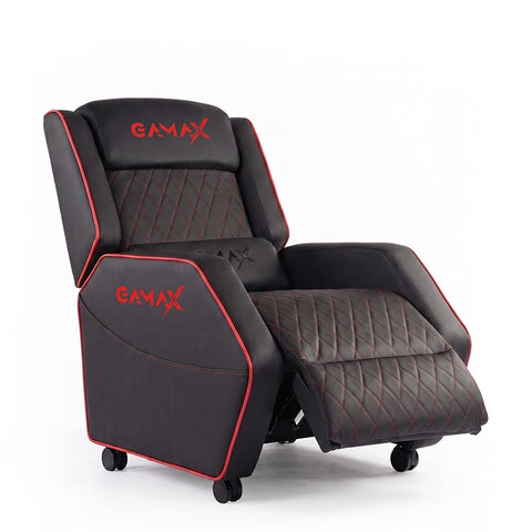 Gamax Gaming Sofa XL Black & Red Recliner (Assembly not included)