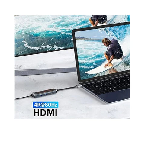 Redragon UCA 4-Port USB-C Hub - Black