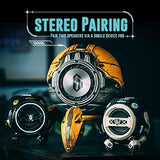 GravaStar Mars Pro Bluetooth 5.0 Speaker with Bass Boost and Stereo Sound- War Damaged Yellow