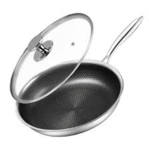 OSFE Fry Pan With Wide Side Glass Lid - 30 cm