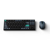 Keychron B33 Keyboard and BM25 Mouse Wireless Combo, 80% TKL, Black/Green - Arabic Layout