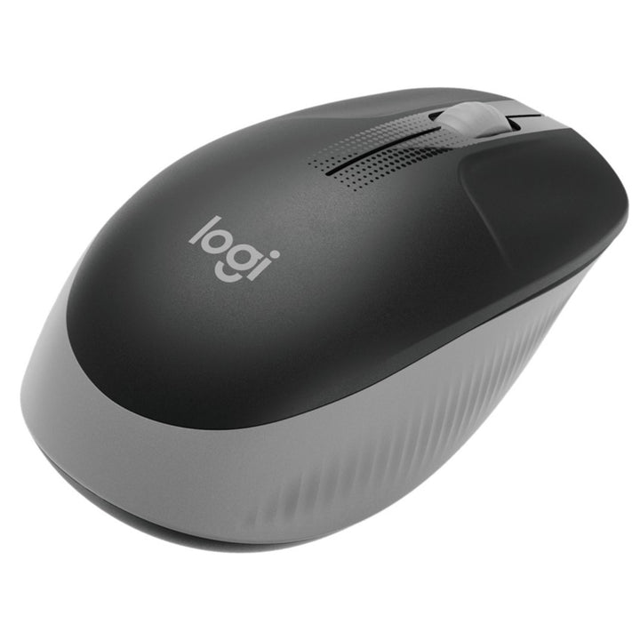 ماوس Logitech M190 لاسلكي بالحجم الكامل للاستخدام اليومي – رمادي متوسط (Mid Grey)