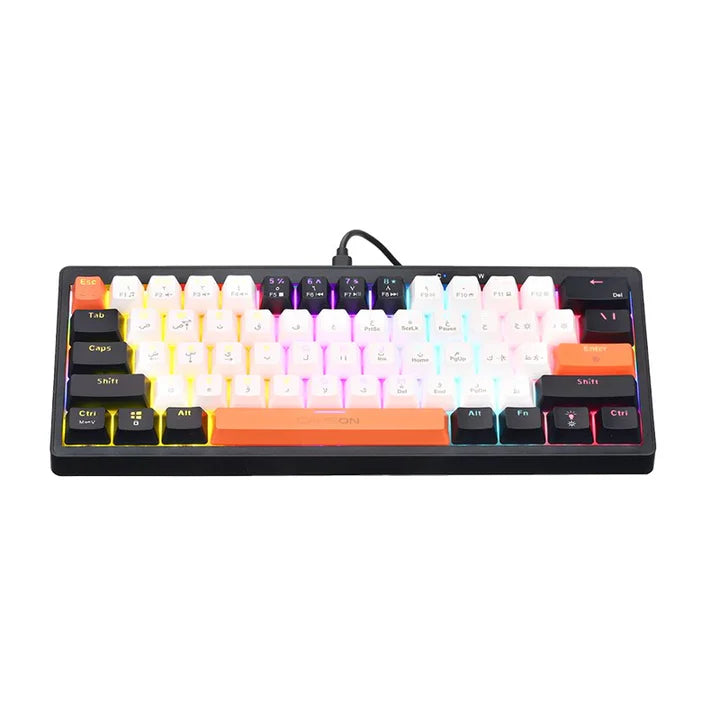 GAMEON AEROX Series 60% RGB Mechanical Wired Gaming Keyboard, Red Switch - English/Arabic (GOMK160-RS)