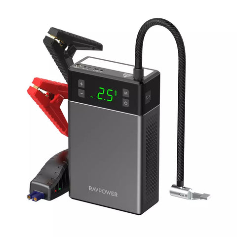 2 in 1 Jump Starter With Air Compressor 12000MAH (44.4WH) RavPower RP-PB1213
