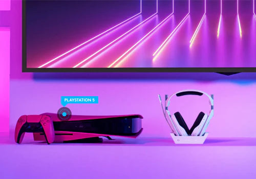 Logitech, Astro A50 X LIGHTSPEED Wireless Gaming Headset + Base Station, PRO-G GRAPHENE, PLAYSYNC, Xbox Series X|S + PS5 + PC/mac - White