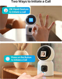 ZOSI INDOOR PT CAMERA WITH SCREEN,DUAL LENS 3MP+3MP