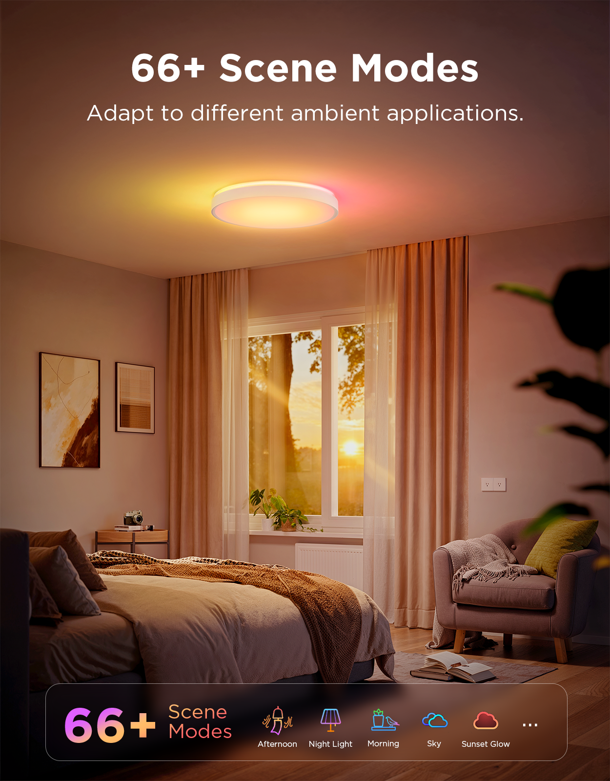 Govee 38cm RGBICWW Smart Ceiling Light Pro - H60A6