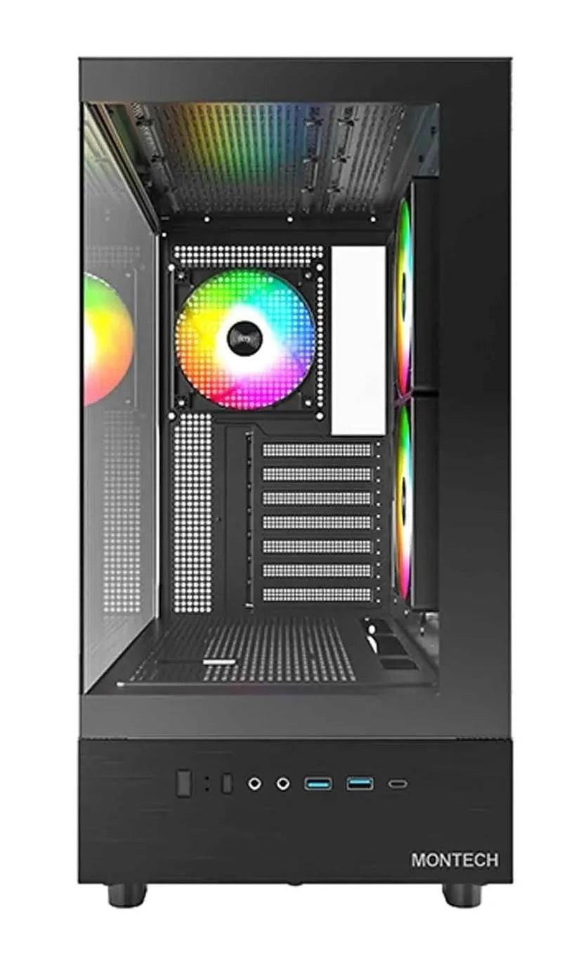 جهاز كمبيوتر ألعاب بمعالج Intel Core i5-14400F، وبطاقة رسومات RTX 5060 Ti بسعة 16GB، وذاكرة RAM بسعة 32GB