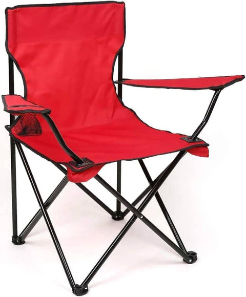 KKF Portable Foldable Camping Chair with Padded Seat & Mesh Cup Holder