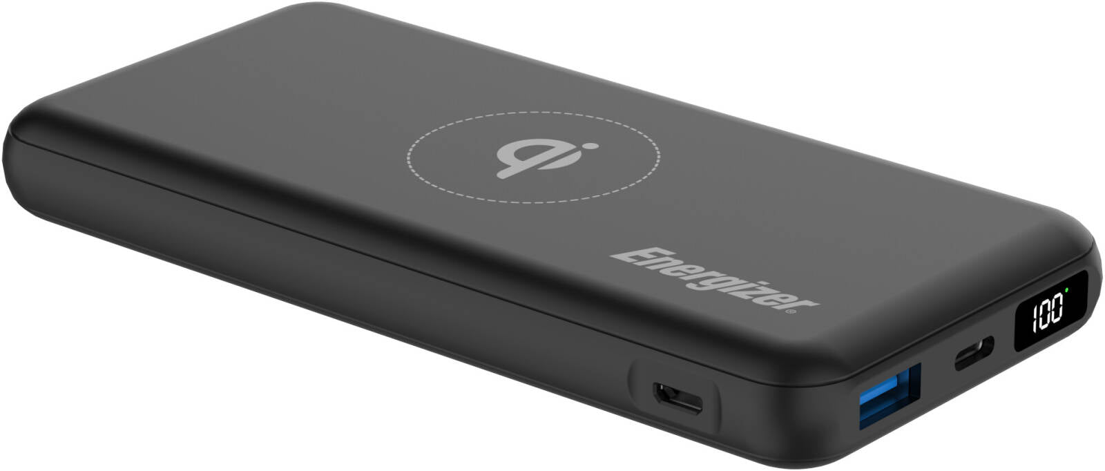 Energizer QE10008PQ_BK, 10000 mAh Wireless Fast Charging Power Bank - Black
